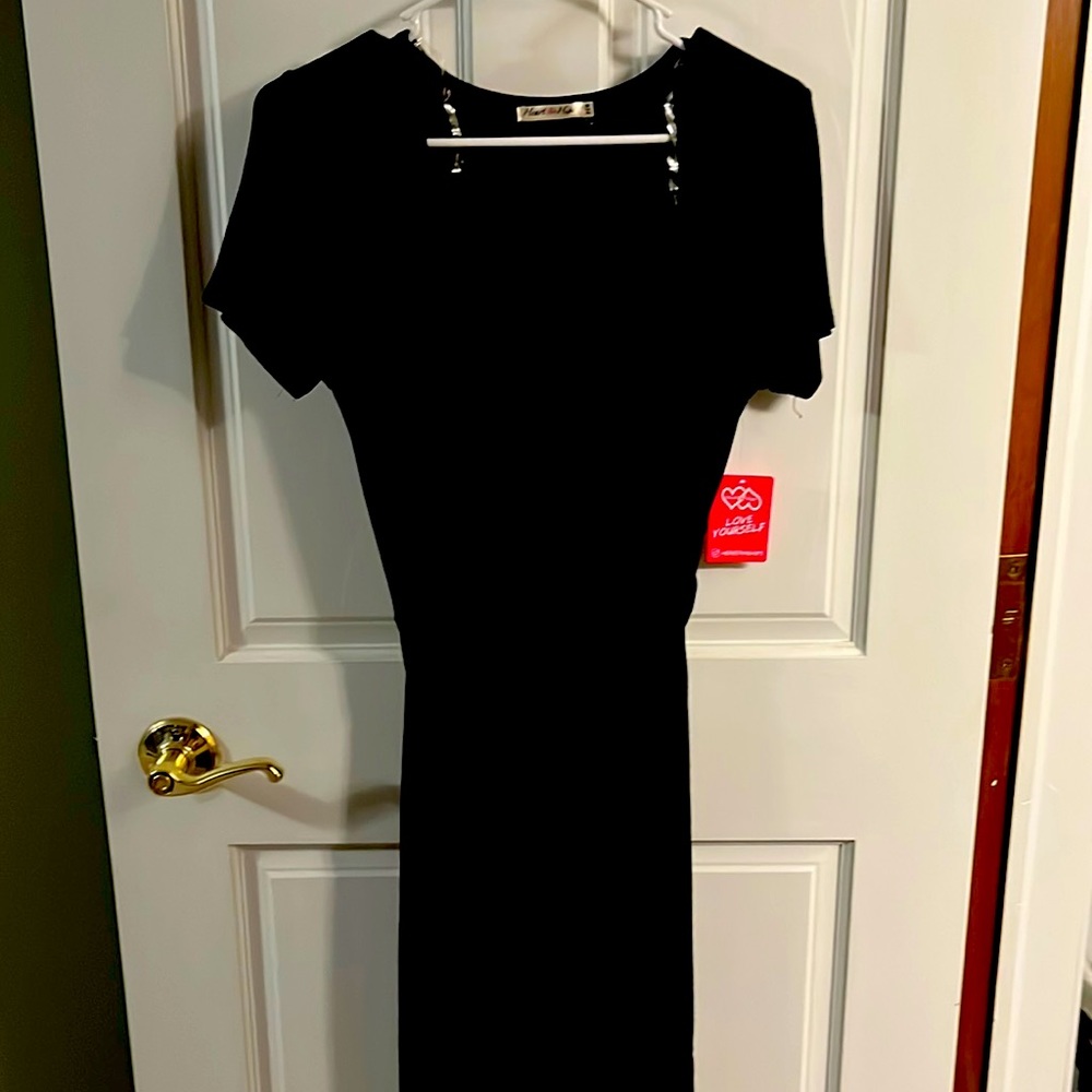 New with tag ribbed maxi dress with side slits